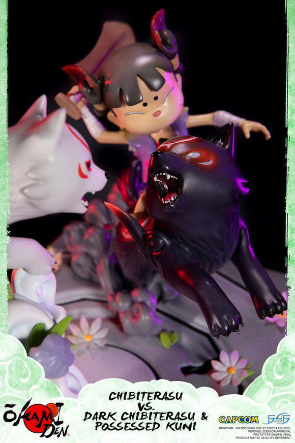 Chibiterasu vs. Dark Chibiterasu und Possessed Kuni - Okamiden - First 4 Figures