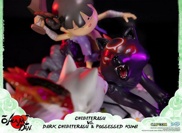 Chibiterasu vs. Dark Chibiterasu und Possessed Kuni - Okamiden - First 4 Figures