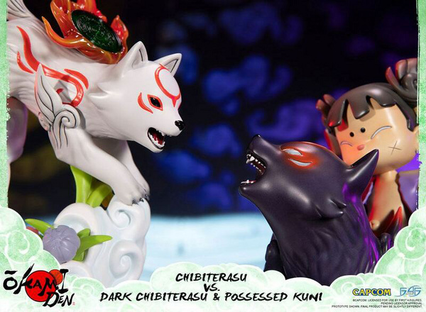 Chibiterasu vs. Dark Chibiterasu und Possessed Kuni - Okamiden - First 4 Figures
