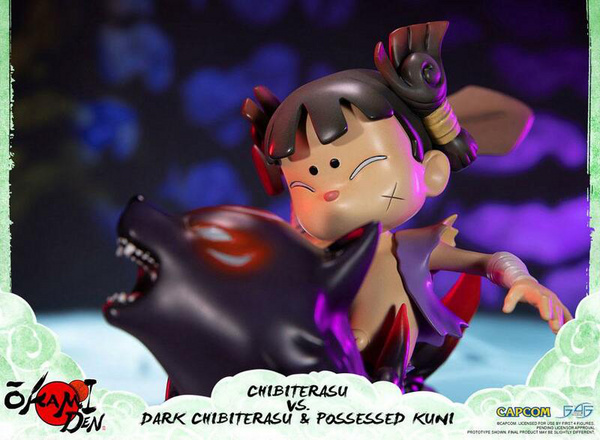 Chibiterasu vs. Dark Chibiterasu und Possessed Kuni - Okamiden - First 4 Figures
