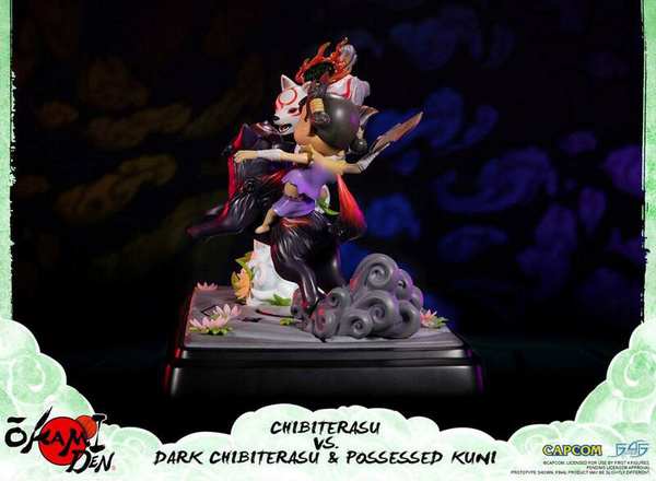 Chibiterasu vs. Dark Chibiterasu und Possessed Kuni - Okamiden - First 4 Figures