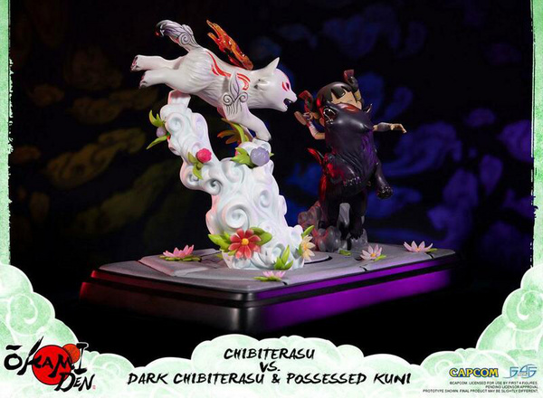 Chibiterasu vs. Dark Chibiterasu und Possessed Kuni - Okamiden - First 4 Figures