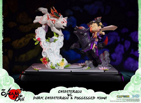Chibiterasu vs. Dark Chibiterasu und Possessed Kuni - Okamiden - First 4 Figures