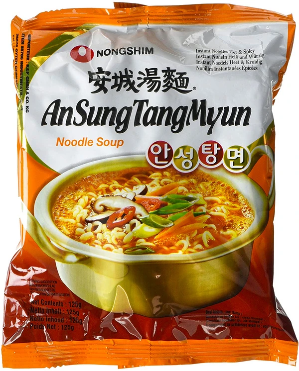 AnSungTangMyun Ramyun - Instant-Nudeln - Hot & Spicy mit Rinderbrühe von Nong Shim AnSungTangMyun Ramyun - Instant-Nudeln - Hot & Spicy mit Rinderbrühe von Nong Shim