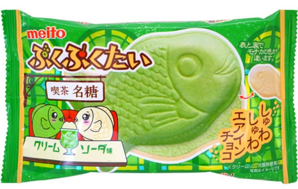 Taiyaki mit luftiger Melonen Cream Soda Füllung von meito Taiyaki mit luftiger Melonen Cream Soda Füllung von meito