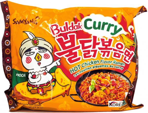 Instant-Nudeln - Buldak Hot Chicken Curry Ramen (gebraten) von SamYang