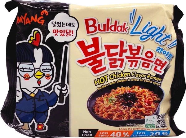 Instant-Nudeln - Buldak LIGHT Hot Chicken Ramen (gebraten) von SamYang Instant-Nudeln - Buldak LIGHT Hot Chicken Ramen (gebraten) von SamYang