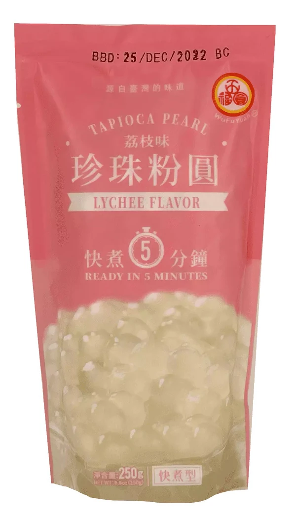 Bubble Tea Tapioka Perlen - Geschmack Litschi von WuFuYuan