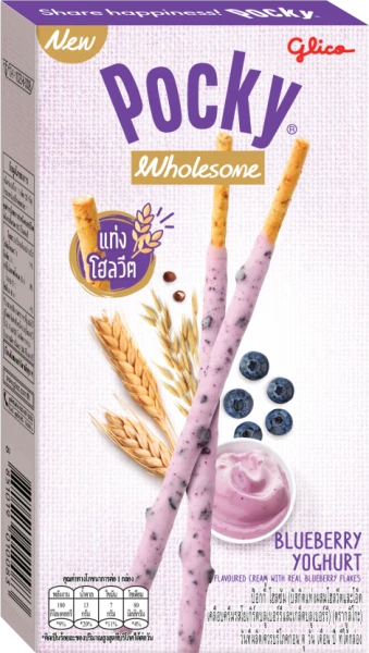 Pocky - Blueberry / Joghurt Blaubeere mit Vollkornkeks von GLICO Pocky - Blueberry / Joghurt Blaubeere mit Vollkornkeks von GLICO