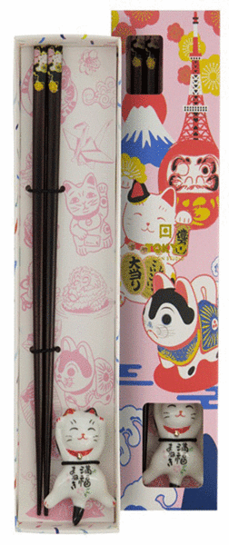 Lucky Cat Essstäbchen Geschenkset von Tokyo Design Studio