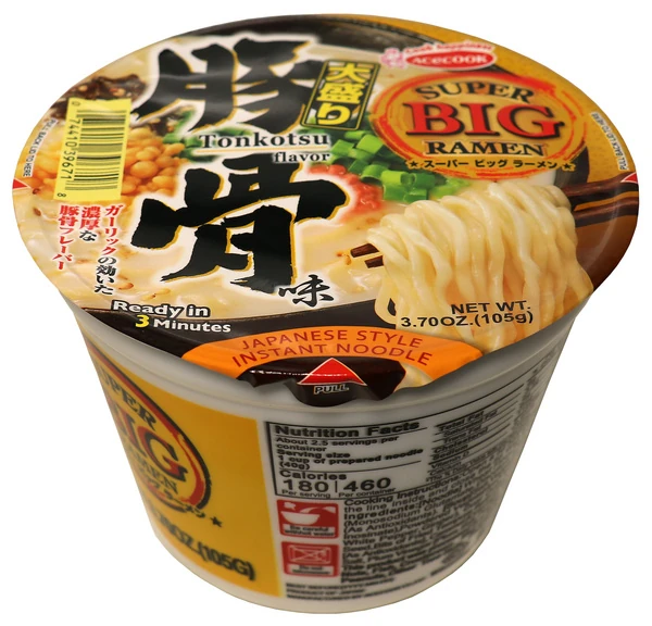 Cup-Nudeln - Original Tonkotsu Ramen mit Schweinefleisch-Geschmack - Big Bowl von Acecook Cup-Nudeln - Original Tonkotsu Ramen mit Schweinefleisch-Geschmack - Big Bowl von Acecook
