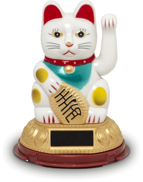  Solar Glückskatze - Maneki Neko Winkekatze