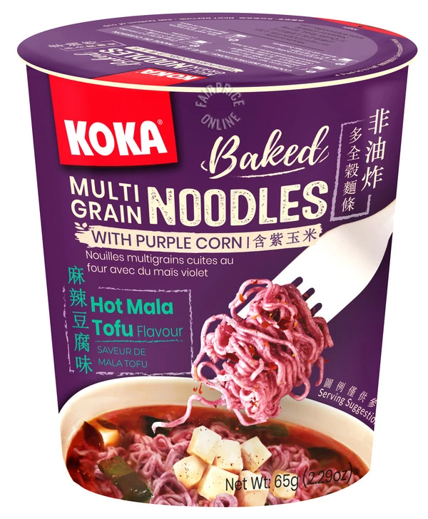 Lila Mehrkorn Nudeln - Mala Tofu Geschmack von KOKA