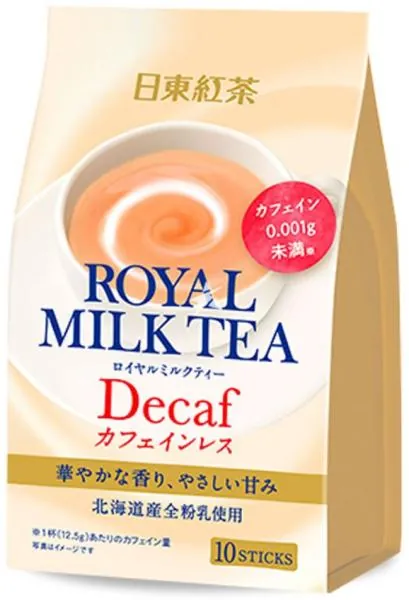 Japanisches Royal Milk Tea Instant-Pulver - Koffeinfreier Kaffee (10 Sticks) von NITTO
