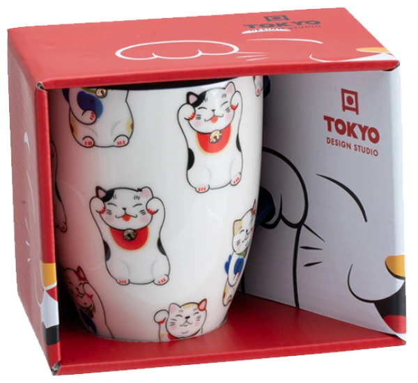 Kawaii Tasse - Japanische Winkekatze - Weiße Version von Tokyo Design Studio