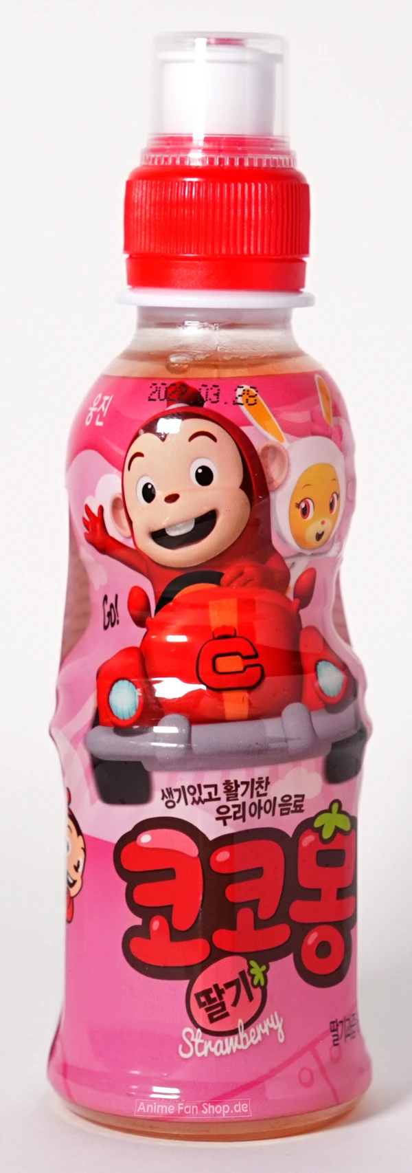 Cocomong's Erdbeer - Koreanisches Erfrischungsgetränk von Woongjin