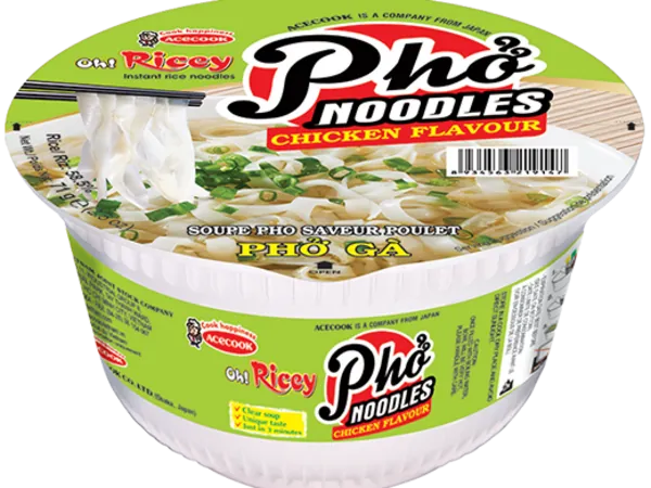 Cup-Reisbandnudeln - Pho Ga mit Hühnerfleischgeschmack von ACECOOK Cup-Reisbandnudeln - Pho Ga mit Hühnerfleischgeschmack von ACECOOK
