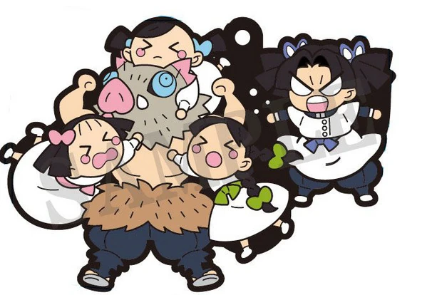 Komplett Set - Kimetsu no Yaiba (Demon Slayer) - Buddy Collection Vol. 3 - Gummi-Anhänger (6)