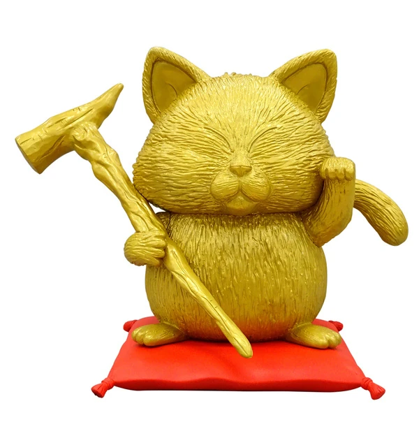 Meister Quitte als Winkekatze - goldene Version 