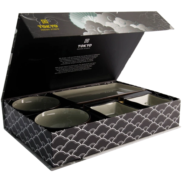 Geschenke Set Schalen "Glasiges Grau" (8-teilig) von TOKYO Design Studio