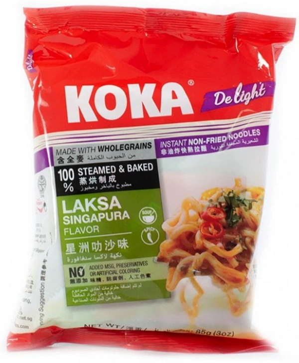 Instant-Nudeln - Laksa Singapura - Chili-Kokosmilchsuppe von KOKA Instant-Nudeln - Laksa Singapura - Chili-Kokosmilchsuppe von KOKA