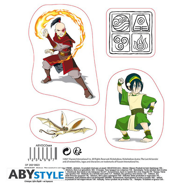 Avatar Sticker - 16 x 11 cm/ 2 Blätter - "Gruppe" - AbyStyle