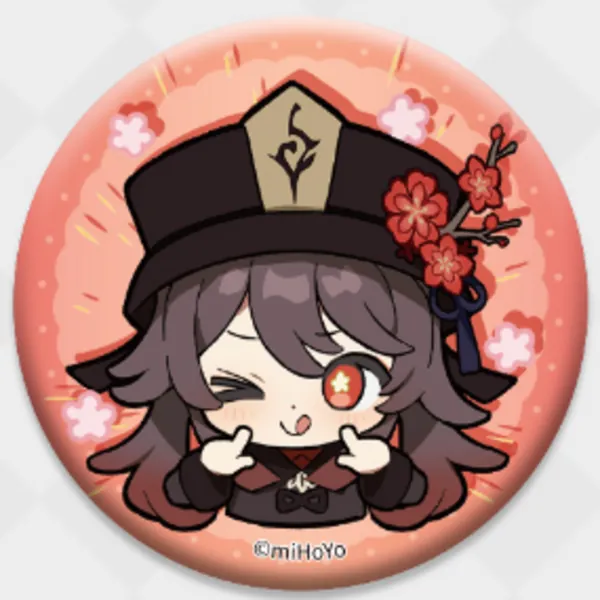 Hu Tao - Genshin Impact - Chibi Stickers Glossy Badge - miHoYo