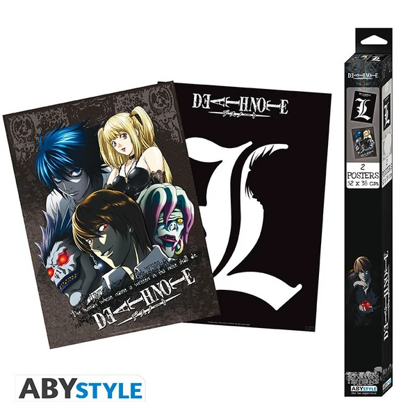 L & Group - Set 2 Chibi Poster - (52x38 cm) - Death Note - AbyStyle