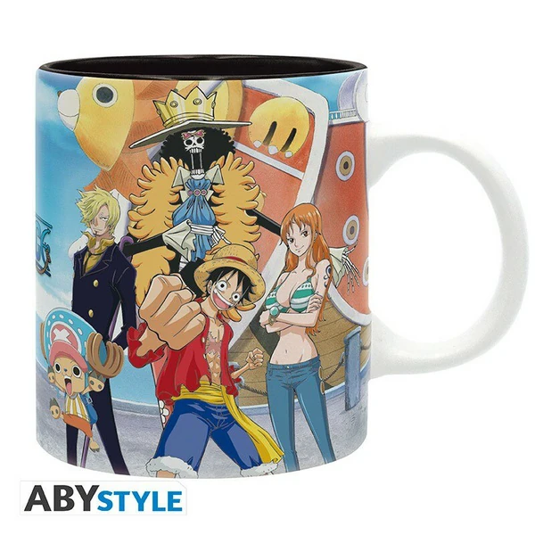 "Ruffy" - Geschenk-Set - One Piece - 320 ml Tasse + Acrylaufsteller + Postkarten - AbyStyle