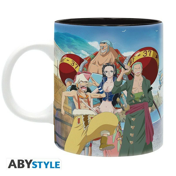 "Ruffy" - Geschenk-Set - One Piece - 320 ml Tasse + Acrylaufsteller + Postkarten - AbyStyle