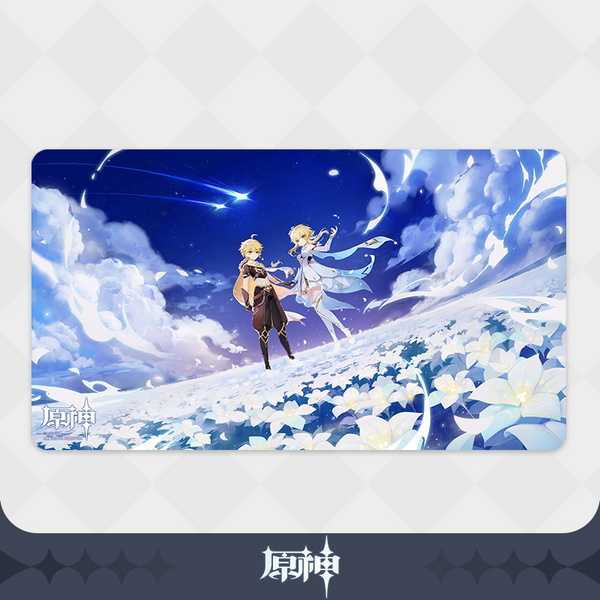 Traveler - Aether & Lumine ( Twin Stars on Floral Sea) - Genshin Impact - Mousepad /Spielmatte - miHoYo