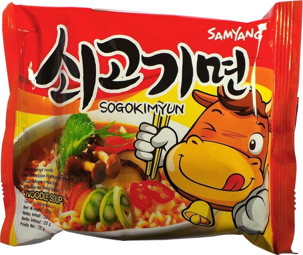 Instant-Nudeln - Sogokimyun - Würziger Rinder Ramen von SamYang Instant-Nudeln - Sogokimyun - Würziger Rinder Ramen von SamYang