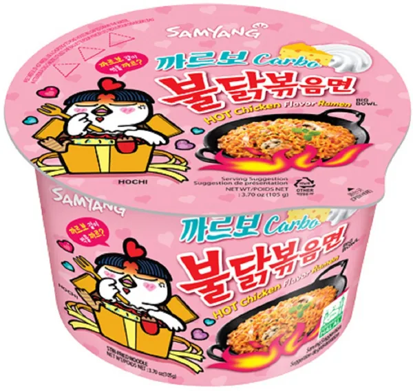 Cup-Nudeln - Buldak Carbonara - Hot Chicken Ramen - Big Bowl von SamYang Cup-Nudeln - Buldak Carbonara - Hot Chicken Ramen - Big Bowl von SamYang