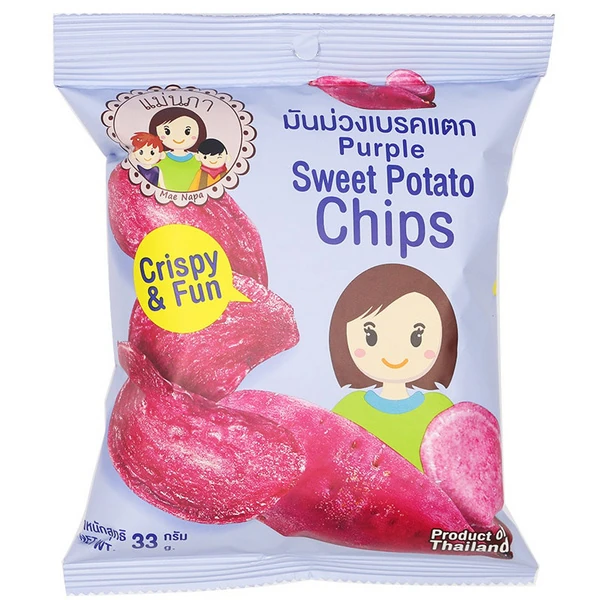 Lila Süßkartoffelchips von Mae Napa