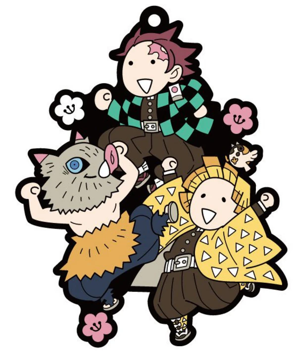 Komplett Set - Kimetsu no Yaiba (Demon Slayer) - Buddy Collection Gummi-Anhänger (6)
