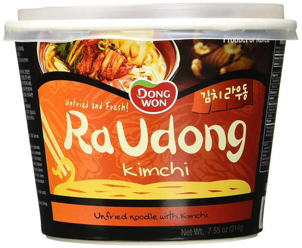 Frische Udon Cup-Nudeln - Kimchi Raudong Big Bowl von Dongwon Frische Udon Cup-Nudeln - Kimchi Raudong Big Bowl von Dongwon