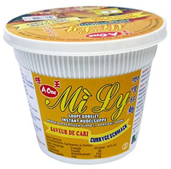 Cup-Nudeln - Mi Ly Nudeln mit Currygeschmack von A-One Cup-Nudeln - Mi Ly Nudeln mit Currygeschmack von A-One