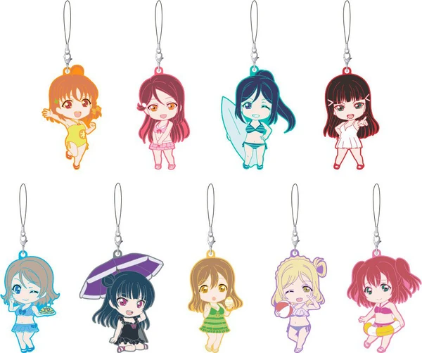 Lucky Box - Love Live! Sunshine!! Nendoroid Plus Rubber Charms 6 cm Assortment Swimsuit Ver.
