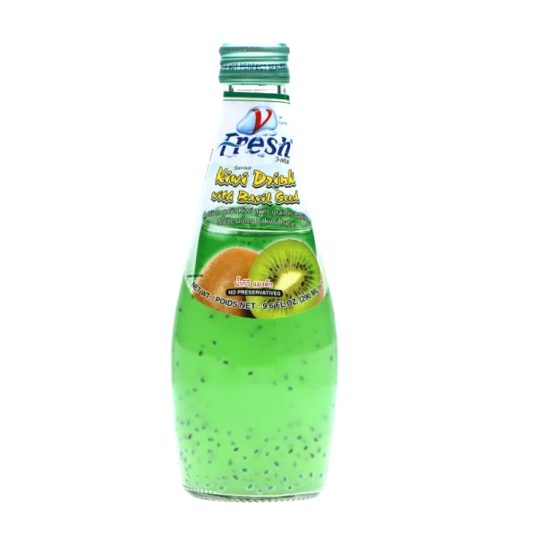 Kiwi Drink mit Basilikum Samen von V Fresh [EINWEG]