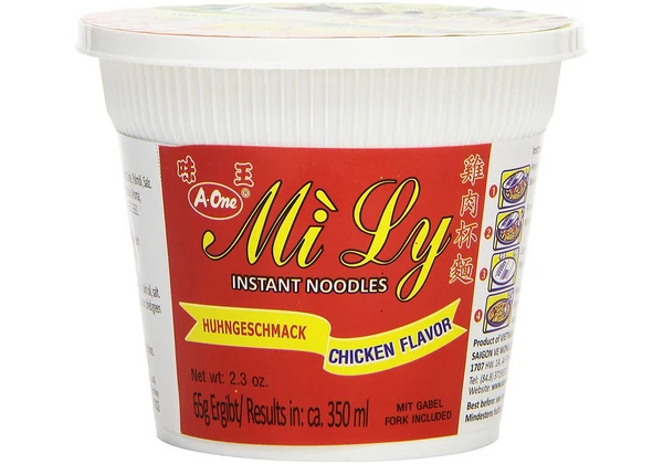 Cup-Nudeln - Mi Ly Nudeln mit Huhngeschmack von A-One
