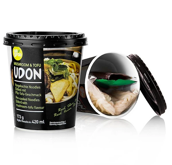 Frische Udon Cup-Nudeln - Pilz & Tofu von All Groo Frische Udon Cup-Nudeln - Pilz & Tofu von All Groo