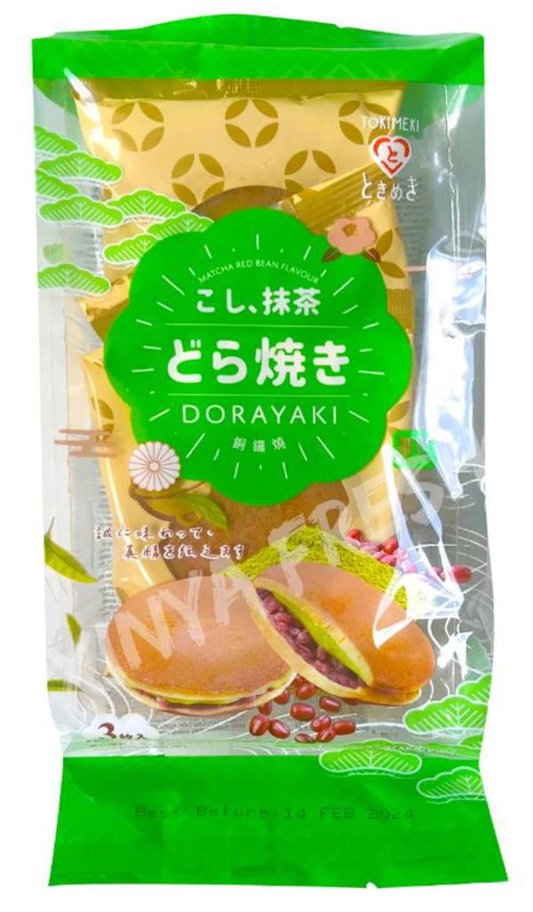 Japanische Dorayaki mit Matcha und Rote Bohne von Tokimeki [3 Portionen]