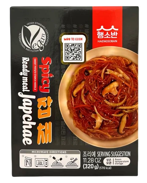 Koreanisch Instant-Süßkartoffelnudeln mit Gemüse (scharf) von Haengsoban