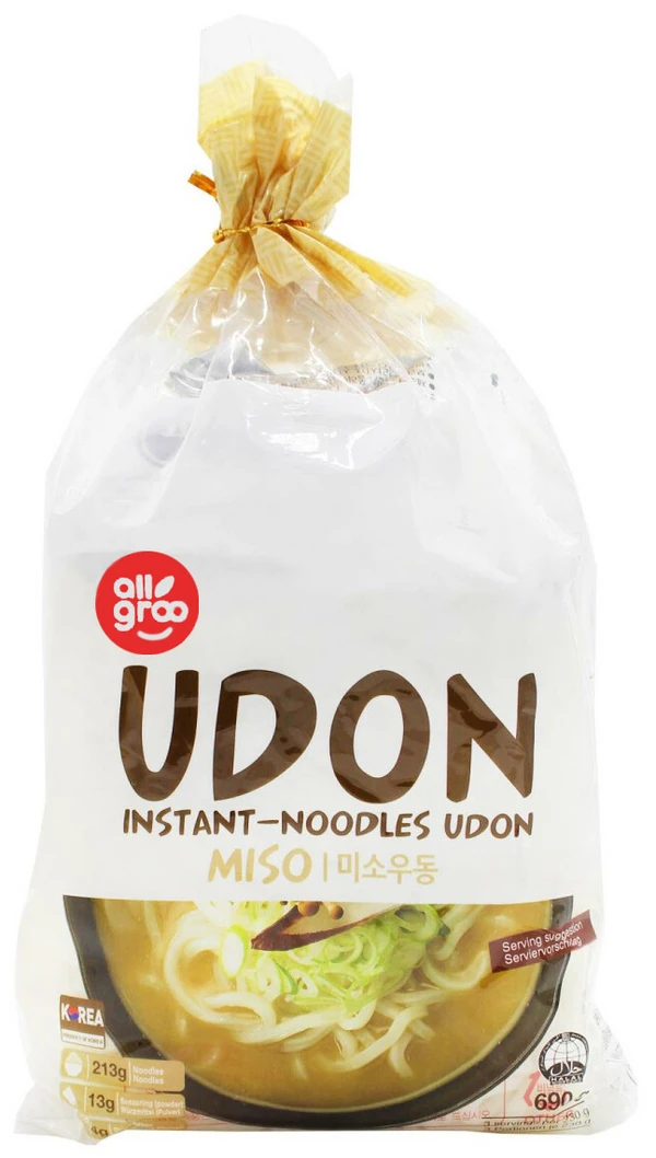 Frische Udon-Nudeln - Miso von All Groo (3 Portionen) Frische Udon-Nudeln - Miso von All Groo (3 Portionen)