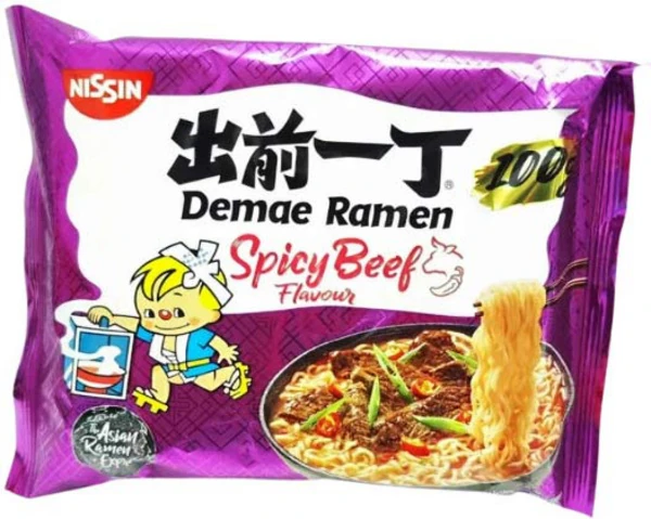 Instant-Nudeln - Demae Ramen Spicy Beef von Nissin