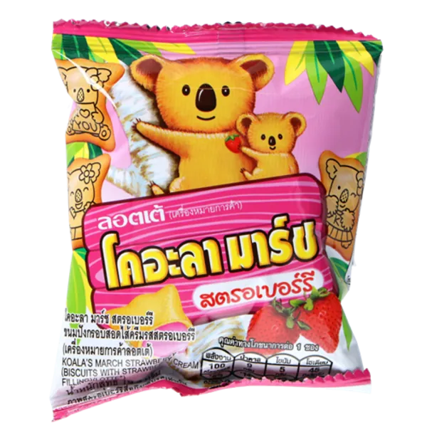 Koala Kekse mit Erdbeerfüllung - Mini Packung von LOTTE Koala Kekse mit Erdbeerfüllung - Mini Packung von LOTTE