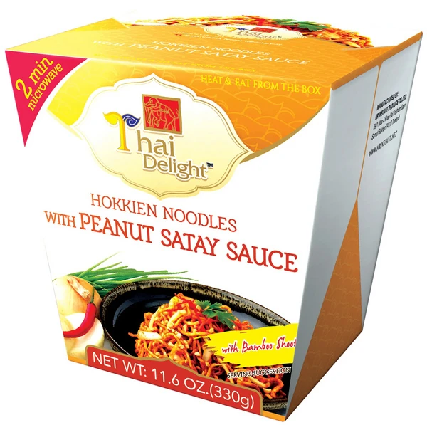 Hokkien Noodles für Mikrowelle - Peanut Satay Sauce