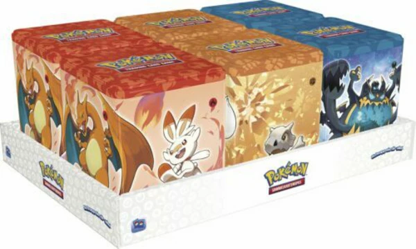 Pokemon TCG - Wolwerock (Kampf) , Glurak (Feuer) oder Schlingking (Unlicht) - Stapelbare Tin-Box Herbst 2022 (Sammelkartenspiel, deutsch)