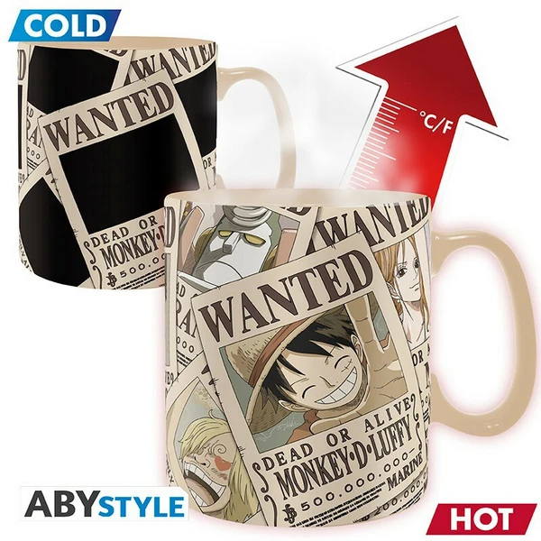 One Piece - Hochwertiges Premium-Geschenk-Set - Flagge + 3D Schlüsselanhänger + Heatchange/ Zaubertasse - AbyStyle