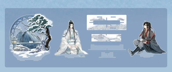 Wei Wuxian & Lan Wangji (Cang Xue Lin Su Ver.) - The Master of Diabolism / Mo Dao Zu Shi - großes Set mit Acrylaufstellern, Buttons, Shikishi, Schlüsselanhängern uvm. - Hobby Rangers